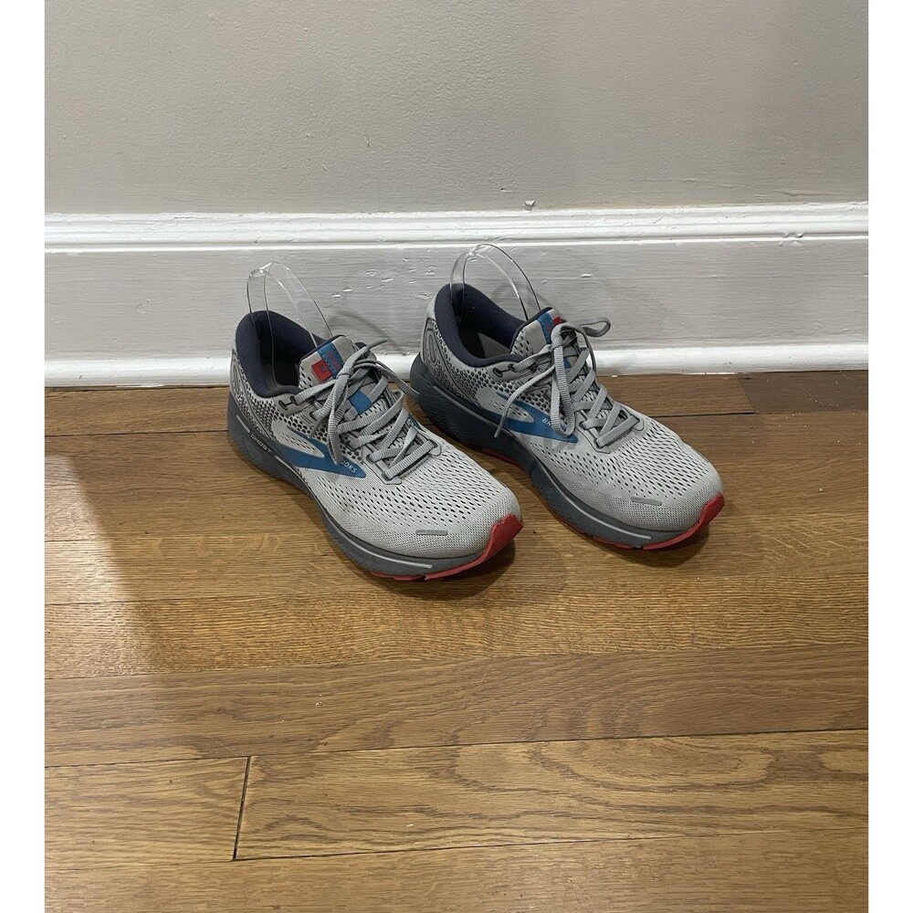 Brooks Ghost 14 Mens Size 8 D Grey Blue Red Running Walk Gym Shoes 1103691D078